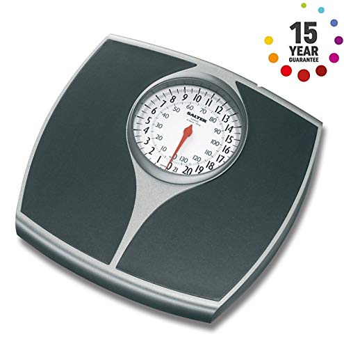 Salter Speedo Báscula Mecánica de Baño, Balanza Dial Analógico Fácil de Leer, Pesaje Rápido y Preciso, Plataforma de Metal Resistente, Gran Capacidad en Kg/Ib, Sin botones ni Pilas