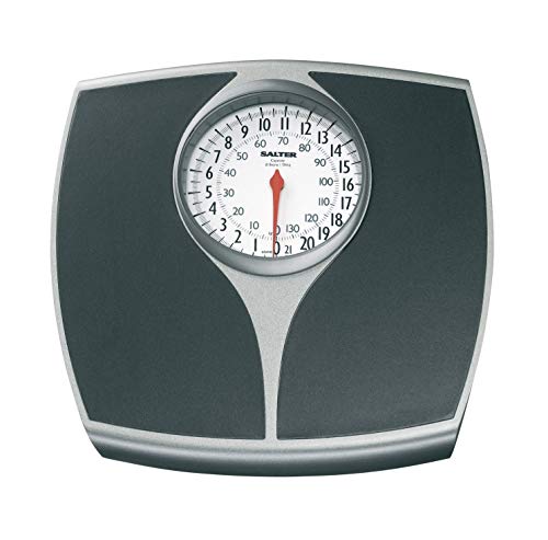 Salter Speedo Báscula Mecánica de Baño, Balanza Dial Analógico Fácil de Leer, Pesaje Rápido y Preciso, Plataforma de Metal Resistente, Gran Capacidad en Kg/Ib, Sin botones ni Pilas