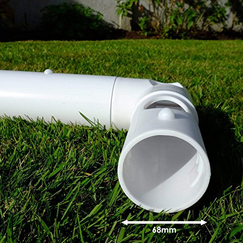 Samba Portería de Fútbol 1,8 m x 1,2 m - Postes de Jardín, Completa con Red, Clips y Clavijas Portería de fútbol 1,8 m x 1,2 m