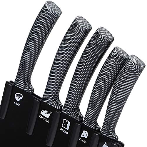 San Ignacio Set 6pc cuchillos JARAMA GT tacoma negra acero inoxidable