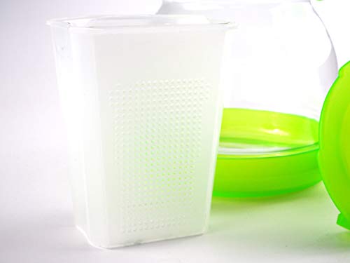 Sanfor Jarra para infusiones con filtro | Tetera para tea transparente | Resintente al calor | Para microondas | Talla única
