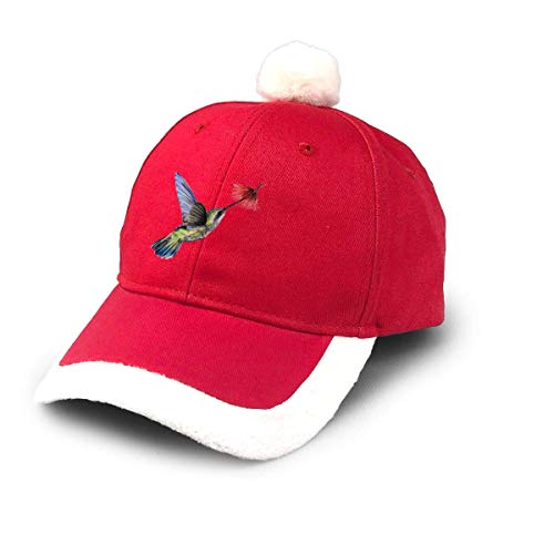 Santa Gorra De Béisbol Colibrí Flor Pistilo Navidad Gorras Rojo
