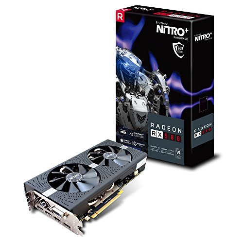 Sapphire Nitro+ Radeon RX 570 8GB GDDR5 - Tarjeta Grafica (GDDR5 Dual HDMI/DVI-D/Dual DP) Negro