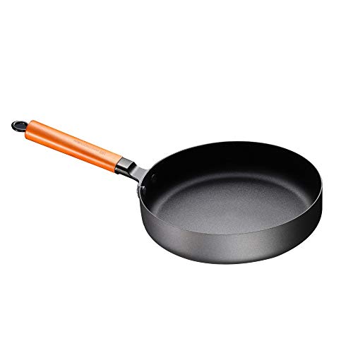 SartéN Antiadherente 26cm Antiadherente Sartén Abierto sartén sartén for cocinar Verduras Filetes Fácil Limpieza Adecuado para La Cocina Diaria (Color : Black, Size : 26cm)