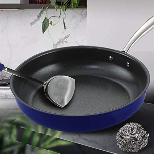 SartéN Antiadherente 28cm Esmalte sartén con Tapa Antiadherente Sartén Tortilla de cocción de Las Verduras Filetes Adecuado para La Cocina Diaria (Color : Orange, Size : 28cm)