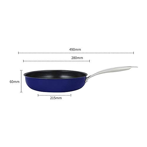SartéN Antiadherente 28cm Esmalte sartén con Tapa Antiadherente Sartén Tortilla de cocción de Las Verduras Filetes Adecuado para La Cocina Diaria (Color : Orange, Size : 28cm)