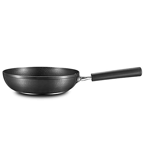 SartéN Antiadherente Antiadherente sartén sartén con ayudante Mango 28cm Cocinar la Cacerola for cocinar Comidas Adecuado para La Cocina Diaria (Color : Black, Size : 28cm)