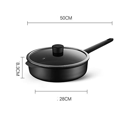 Sartén Inicio sartenes antiadherentes 26-28cm tradicional Wok Súper costo-efectivas revueltos Herramientas tortitas huevos cazuela de cocina (Color : 26CM pan)