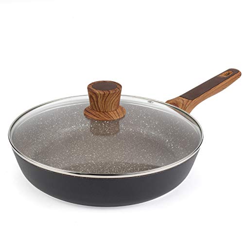 Sartenes induccion con tapa antiadherentes vitroceramica cacerolas sarten de piedra granito - 28cm