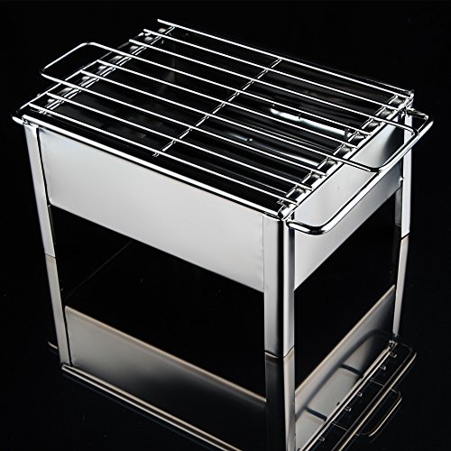 Sauvic 02908 Barbacoa SOBREMESA 25X20 18/8, Acero Inoxidable, 34.50x22.00x13.50 cm
