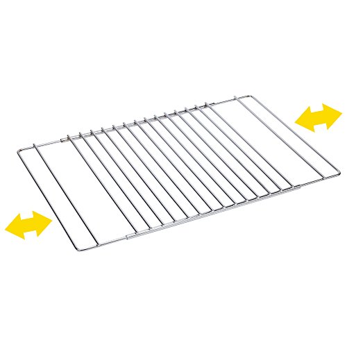 Sauvic Rejilla de Horno cromada Profesional Extensible, 42-60 cm, Acero, Plateado, 1 cm