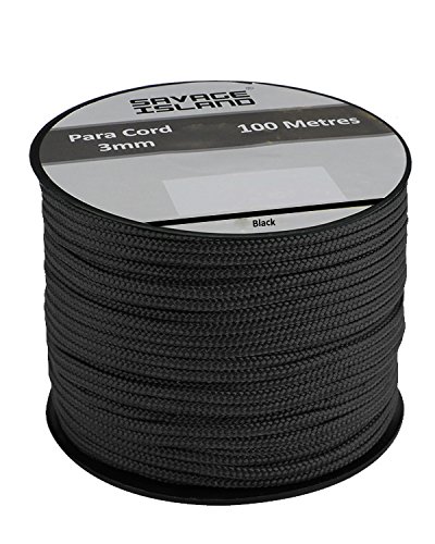 Savage island – Bobina de hilo Para Cord de 3 mm, 100 m, Negro