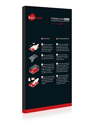 savvies Cristal Templado Compatible con Huawei P9 Protector Pantalla Vidrio Proteccion 9H Pelicula Anti-Huellas