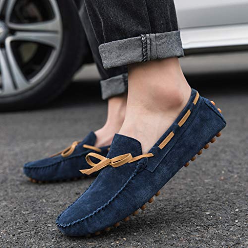 Sayla Zapatos Zapatillas para Hombres Casual Moda Verano Running Zapatos Mocasines De Estilo BritáNico Respirable Zapatos De Cuero Genuino Calzado Deportivos Al Aire Libre