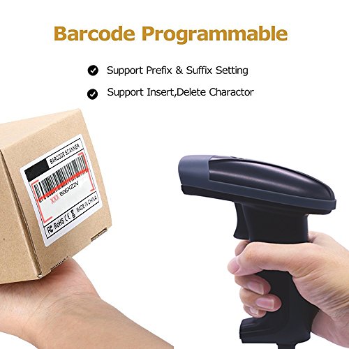 Scanner de código de Barras Orchidtent, Lector de código de Barras de Mano con conexión de Cable de Alta Velocidad Compatible con POS iOS para PC portátil y teléfonos Android
