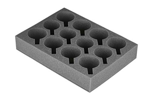 SCHAUMEX® - Soporte de Espuma para Tazas, Vasos o Copas - para acampadas, caravanas y Barcos - Fabricado en Alemania - con homologación Oeko-Tex - con Espacio para 12 Piezas