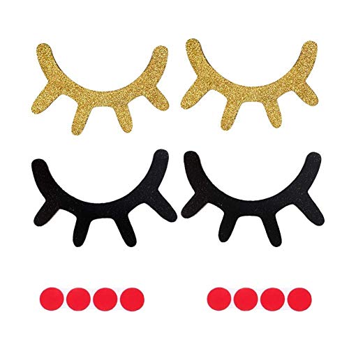 Schneespitze 3 Pares Sleepy Eyes Eyelash madera etiqueta 3D Sleepy pestañas Pegatinas de Pared Pegatinas de Decoración Niños Accesorios de Decoración Sleepy Ojos Decoración