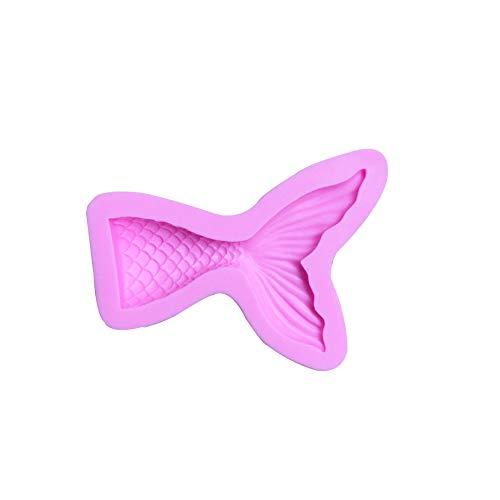 Schneespitze 4 Pcs Molde De Silicona,Molde De Pastel Moldes De Cola De Sirena Fondant Para Decorar Tartas para ConfiteríA,Hornear, Chocolate,DecoracióN De Pasteles