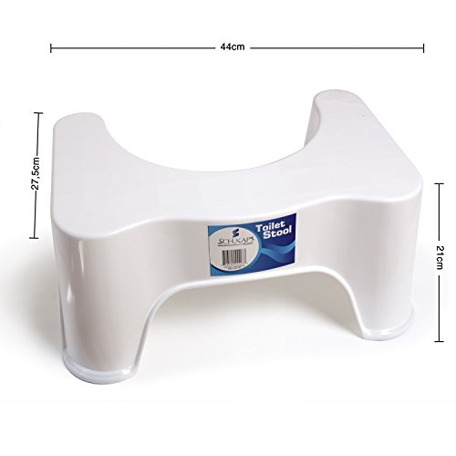 Schukaps Taburete fisiologico para Inodoro Recomendado por los medicos para una Mejor y Completa evacuacion -Ergonomico. WC - Retrete - Hemorroides Home -
