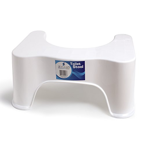 Schukaps Taburete fisiologico para Inodoro Recomendado por los medicos para una Mejor y Completa evacuacion -Ergonomico. WC - Retrete - Hemorroides Home -