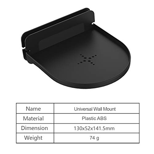sciuU Soporte de Pared Universal, Estante Mural, para Google Home Mini, Google WiFi, Sonos, Altavoz Inteligente, Cable Organizador Integrado, Cámara, Instalación con Adhesivo 3M o Tornillos, Negro