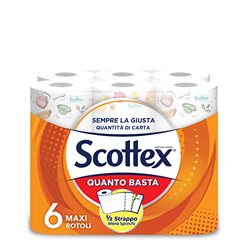 Scottex Quanto Basta - 6 Maxi rollos de papel de cocina