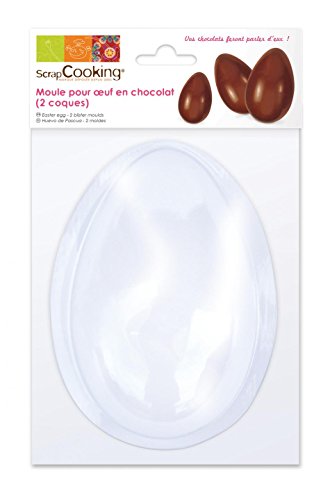 Scrapcooking 9470  - Blister molde de chocolate en forma de huevo (2 cascos), color blanco