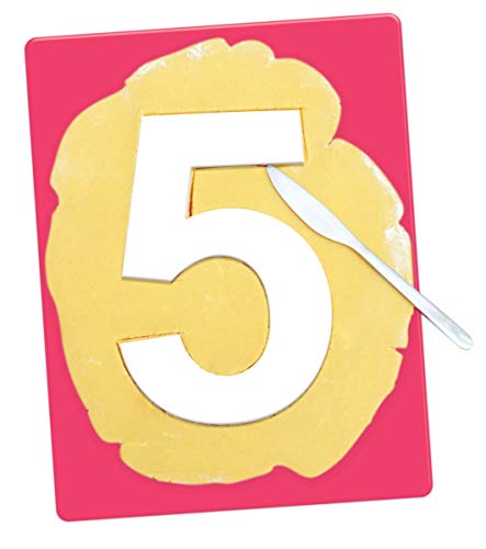 ScrapCooking - Plantillas para Number Cake (plástico, Apto para Contacto con Alimentos, Altura de los números: 28 cm)