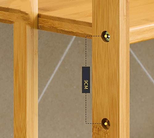 SCRT Almacenamiento de Cocina Estante de la Cocina del Piso del Horno microondas Estante de 3 Plantas de Cocina Estante de Almacenamiento panadería bambú (Tamaño: 70 * 38 * 80cm) Estantes de Cocina