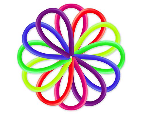 SCSpecial Cuerdas elásticas, 12 Piezas, Coloridos Fideos de Mono, Juguetes sensoriales