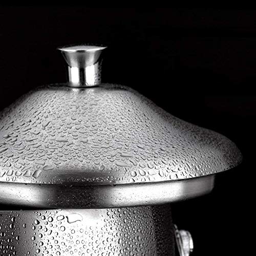 Sdesign Artículos for el hogar Frío Industrial Bebidas Cubo - Ampliación de la Vendimia del Estilo de Acero Partido más frío de hidromasaje - Asas Laterales - Plata (Size : 1L)