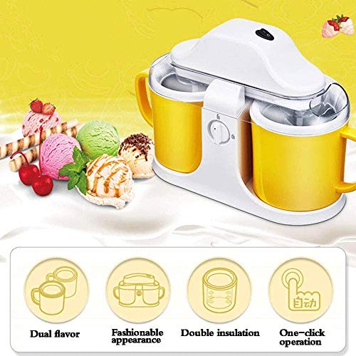 Sdesign Gourmet for Hacer Helado □ No Congelador depósito necesaria - Disfrute Real Gelato & cremoso congelado postres Hechos en casa □ Sólo Añadir los Ingredientes sanos (Color : Blue)