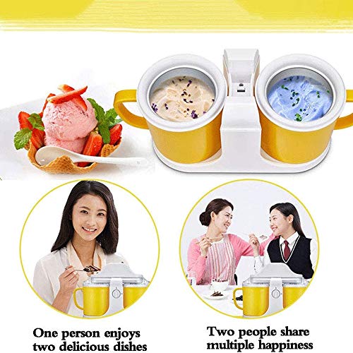 Sdesign Gourmet for Hacer Helado □ No Congelador depósito necesaria - Disfrute Real Gelato & cremoso congelado postres Hechos en casa □ Sólo Añadir los Ingredientes sanos (Color : Blue)