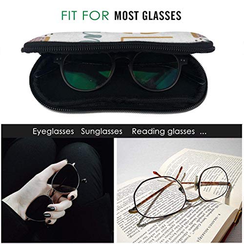 SDFGJ Estuche para gafas de sol con mosquetón, estuche blando para anteojos portátiles Me gustan más los gatos que la gente Letras de baile que dicen la tinta de pincel divertida