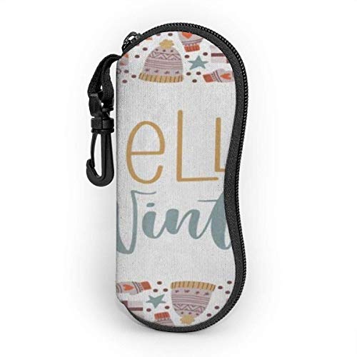 SDFGJ Estuche para gafas de sol con mosquetón, estuche blando para anteojos portátiles Me gustan más los gatos que la gente Letras de baile que dicen la tinta de pincel divertida