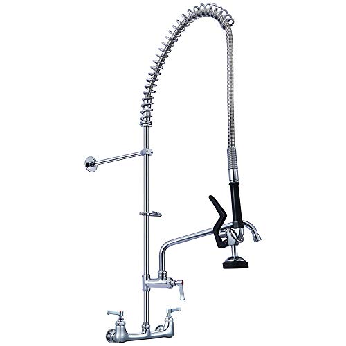 SEAAN Grifos para fregaderos de cocina profesionales con pulverizador flexible desplegable, altura 91 cm, base de grifo 20 cm