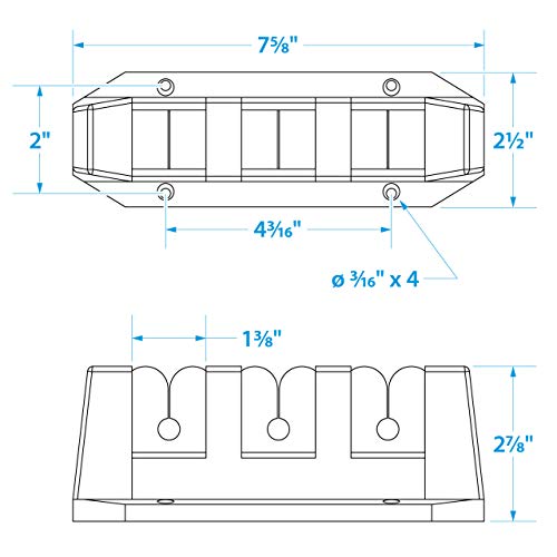 Seachoice 50-89501 Soporte 3 Cañas Plástico Abc
