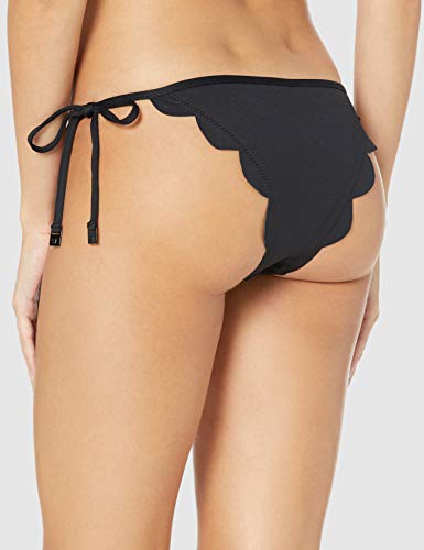 Seafolly Petal Edge Brazilian Tie Side Braguita de Bikini, Negro (Black Black), 40 (Talla del Fabricante: 12) para Mujer