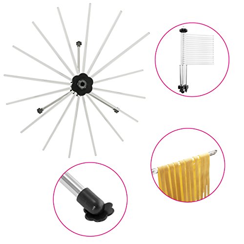 Secador de pasta bremermann estante de pasta para pasta casera, plegable