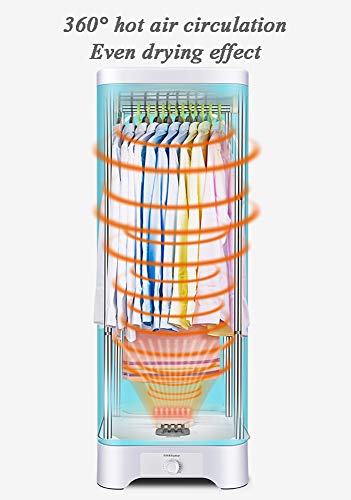 Secadora de Ropa PortáTil Máquina de Planchar a Vapor Guardarropa Percha Secadora Secadora Aire Caliente con Ventilación,Adecuada para RáPido CalefaccióN Seco Secado Ropa,Temporizador 30kg 900W Azul