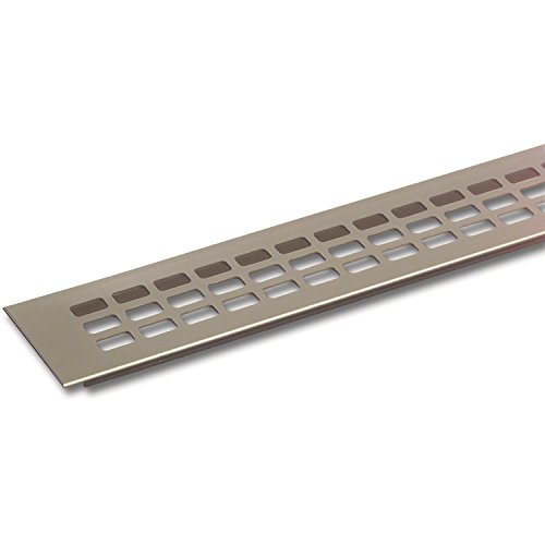 secotec rejilla de ventilación aluminio Titanio/efecto acero inoxidable 100 x 400 mm SB de 1, 1 pieza, 105031354