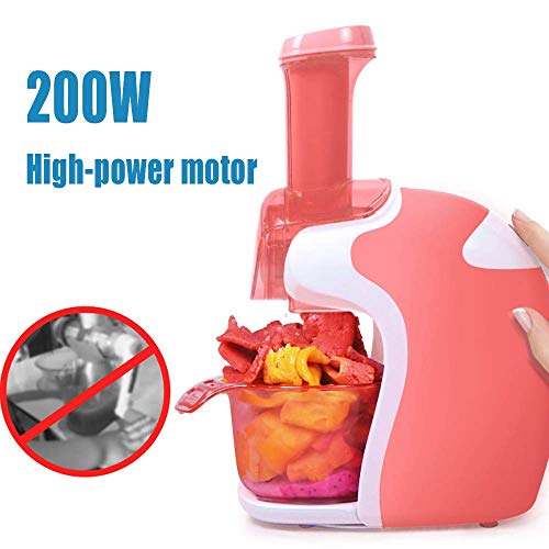 SEESEE.U Máquina para Hacer Helados de Frutas Máquina para Hacer postres congelados Rápido con paletas mezcladoras Desmontables Fácil de Limpiar y operar Hace Helado de Yogurt Helado Sorbete, Azul