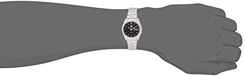 Seiko SNK361 Reloj analógico de Acero Inoxidable con Esfera Negra para Hombre