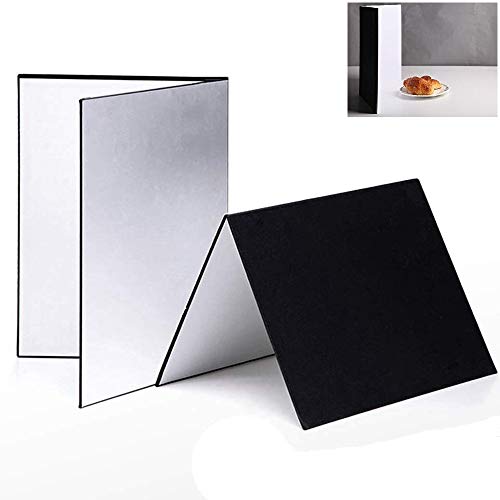 Selens 3 en 1 Reflector de Luz Fotografía 29.7X42cm Plegable Cartón Grueso Iluminación para Comida Naturaleza Muerta Producto Estudio Fotográfico Fotos Negro/Plateado/Blanco 2 Piezas