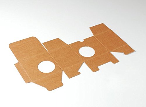 Selfpackaging Caja para Tazas con Agujero para Que se vea la Taza Que estás comprando. Microcanal en Color Kraft Muy Resistente. - S