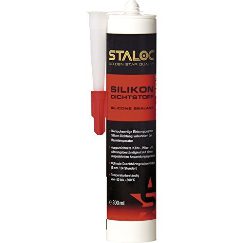Sellador de silicona de alta temperatura Staloc, color rojo, de calidad, para calefacción y motores, cartucho de 300 ml
