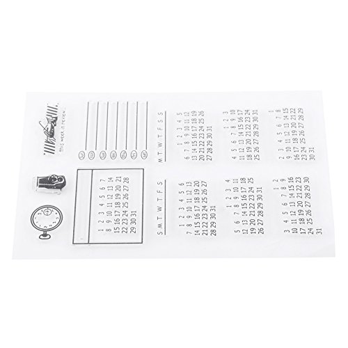 Sello de Silicona Transparente Sello Claro para Scrapbooking Álbum de Resorte Calendario Decorativo para Navidad Sello de Decoración