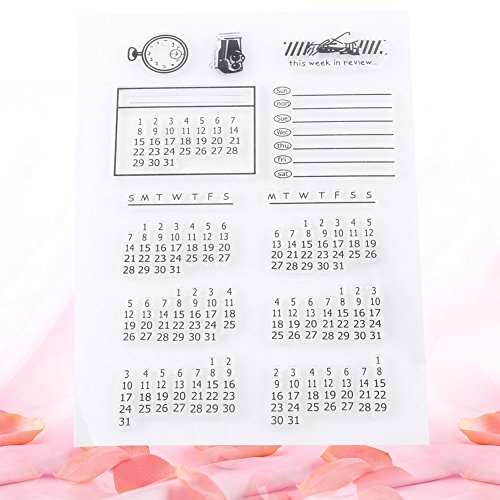 Sello de Silicona Transparente Sello Claro para Scrapbooking Álbum de Resorte Calendario Decorativo para Navidad Sello de Decoración