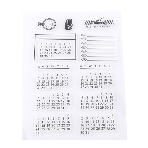 Sello de Silicona Transparente Sello Claro para Scrapbooking Álbum de Resorte Calendario Decorativo para Navidad Sello de Decoración