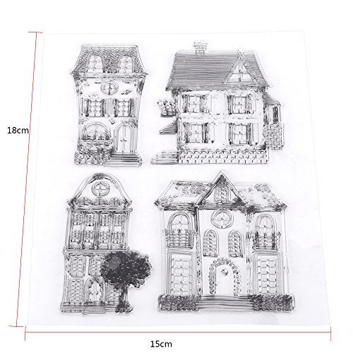 Sello de Silicona Transparente Sello Claro para Scrapbooking Álbum de Resorte Casa DIY para Niños Sello de Decoración de Navidad